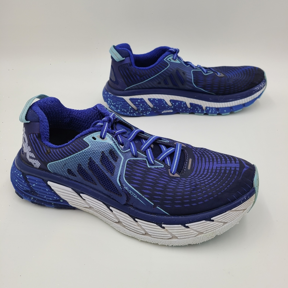 Hoka One One Gaviota Women's Size 9 Running Shoes Blue Print Surf The Web